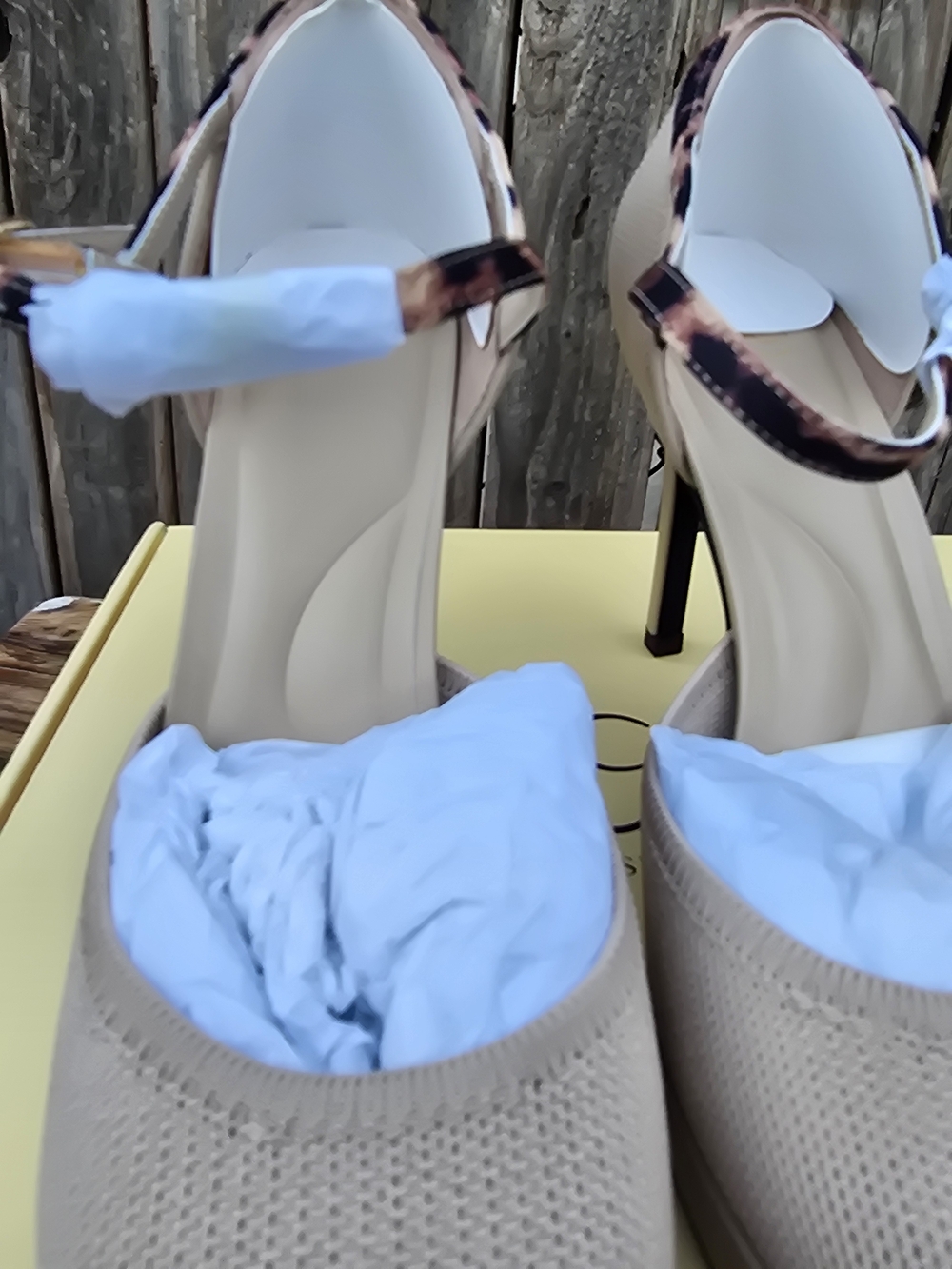Cosy Island Women's Beige Pointed Toe D'Orsay Heels with Ankle Strap Size 8.5 - Picture 12 of 16